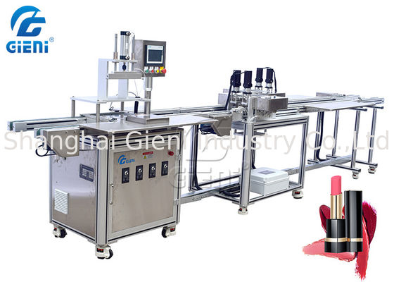 Губная помада выпуская косметическое заполняя оборудование с привинчивать контейнера