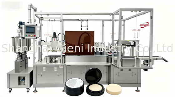 Высокоскоростная машина для заполнения губных подушек NBR с производительностью 48 PCS / min и четырьмя соплами сервонаполнения для корейского производства косметики